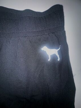PINK Victoria's Secret Black Kids Lounge Bottoms with Dog Logo